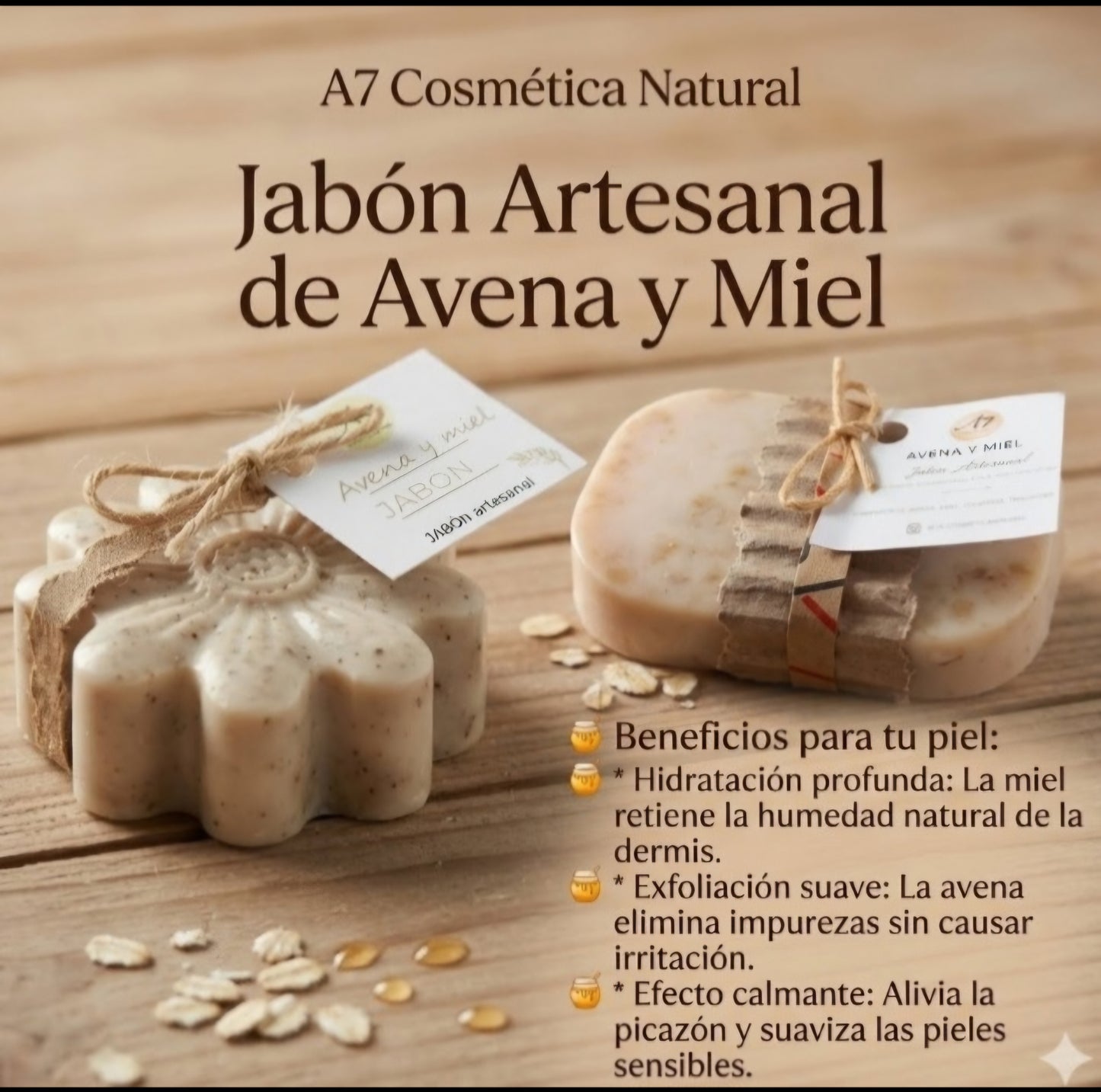 Jabon De Avena Y Miel