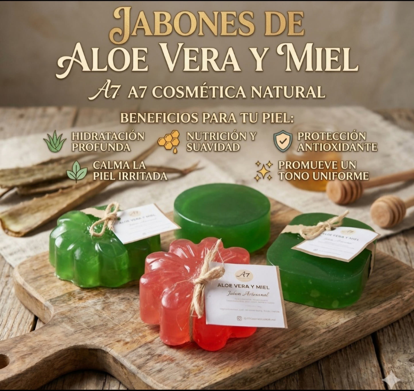 Jabon De Aloe Vera y Miel