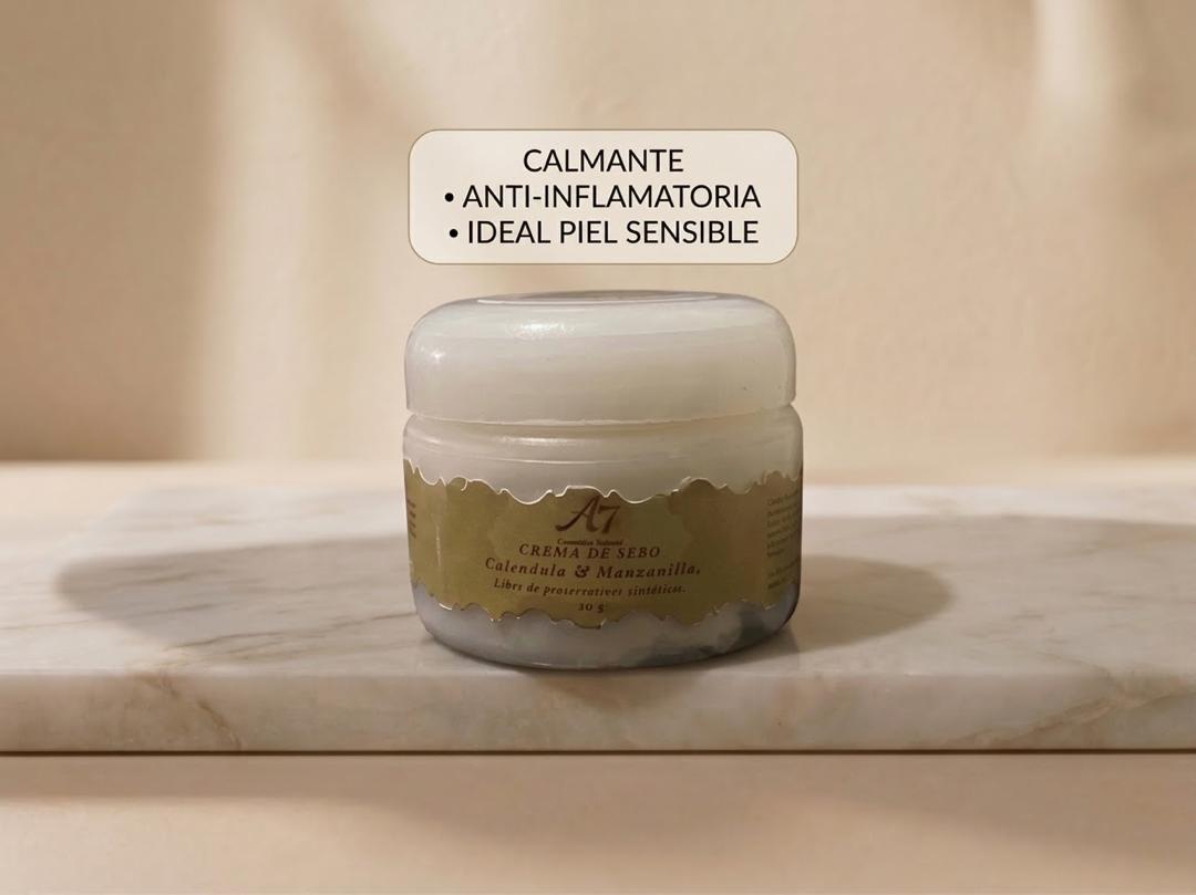 Crema De Sebo de Res Con Calendula y Manzanilla