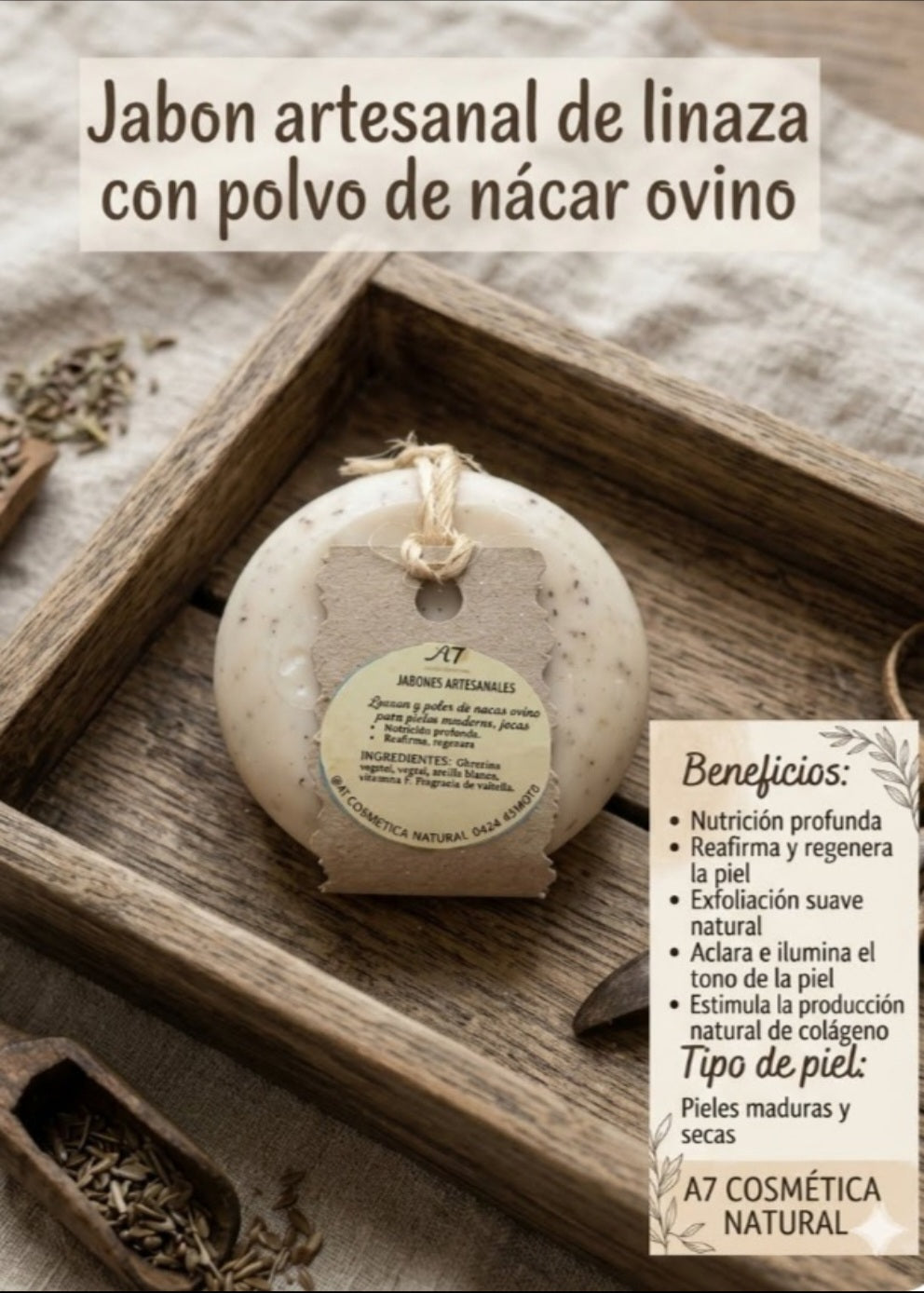 Jabon De Linaza Con Polvo Nacar Ovino
